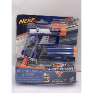 Nerf N-Strike Nstrike‎ Jolt Elite Jolt Blaster Blue New Gun Foam Bullets New
